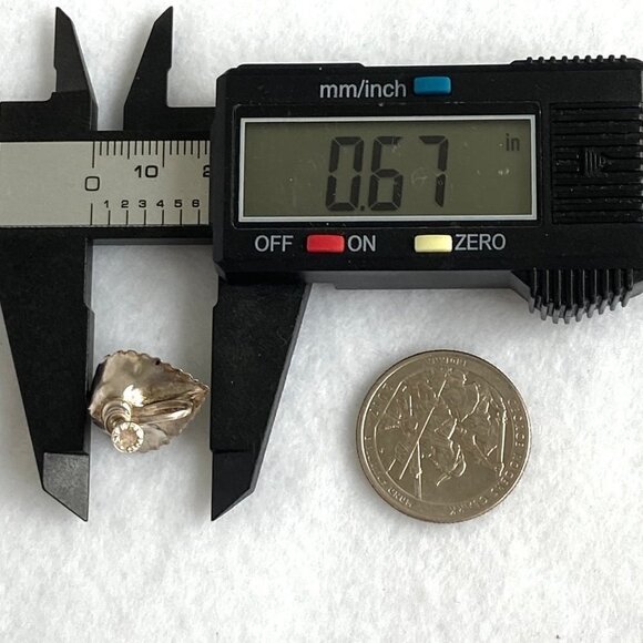 VTG Sterling Silver 925 Dainty 0.67" Textured Leaf Ball Screw Back Earrings - Picture 15 of 16